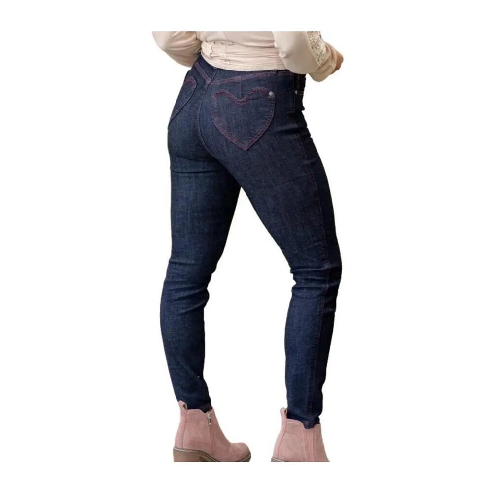 Judy Blue Full Size Heart Shaped Back Pockets Skinny Jeans 24W Brand New